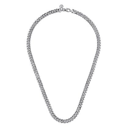 20 Inch 7mm 925 Sterling Silver Men's Solid Diamond Cut Cuban Link Necklace