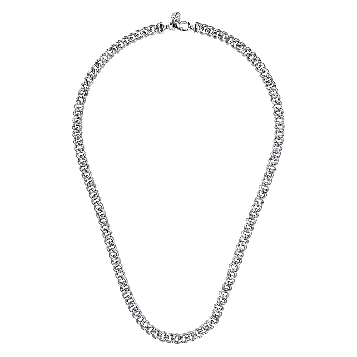 20 Inch 7mm 925 Sterling Silver Solid Men's Cuban Link Chain Necklace - Shot 2