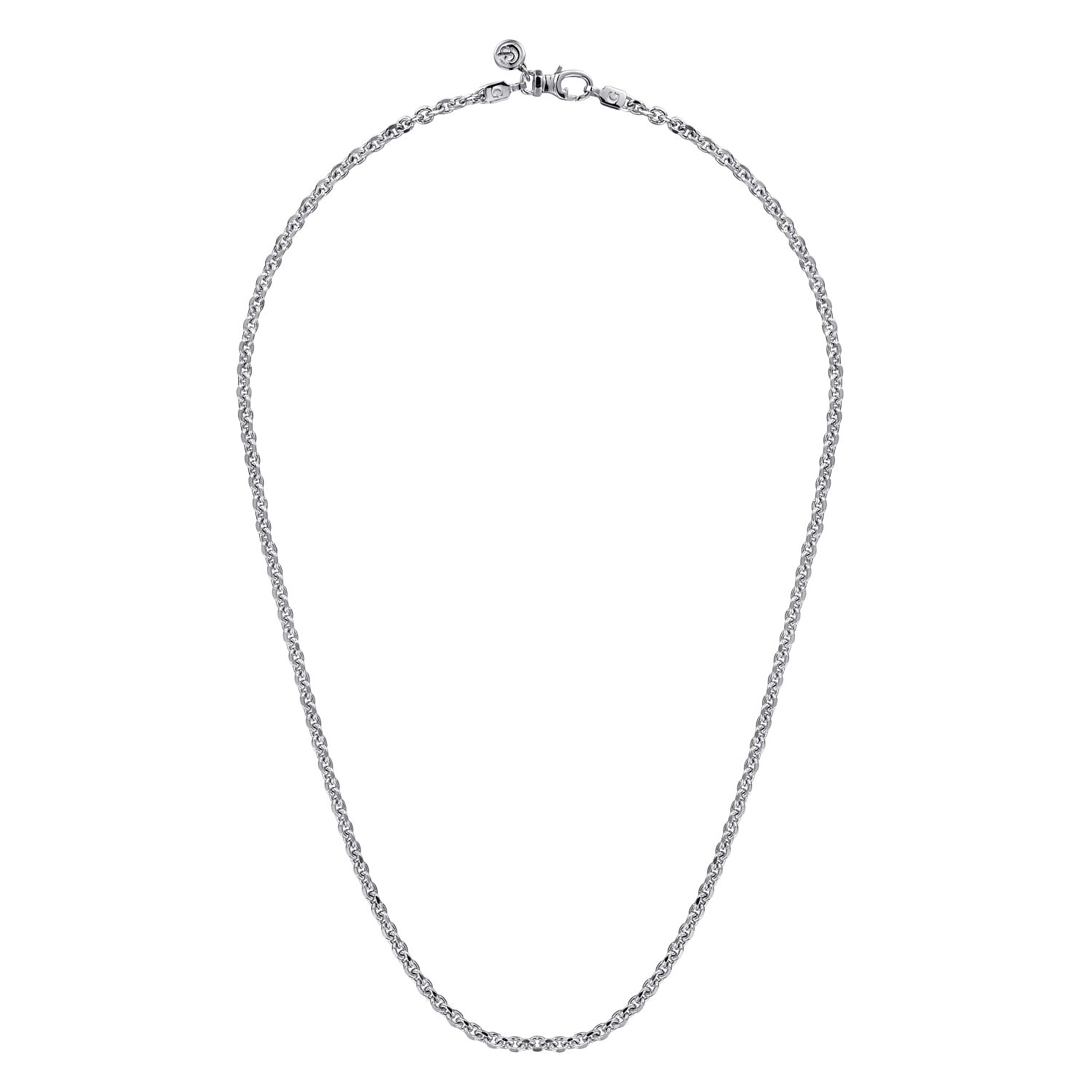 20 Inch 925 Sterling Silver Solid Men's Link Chain Necklace  - Shot 2