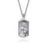 20 Inch 925 Sterling Silver Virgin Mary  Jesus Pendant Necklace