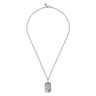 20 Inch 925 Sterling Silver Virgin Mary  Jesus Pendant Necklace