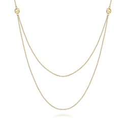 20 inch 14K Yellow Gold Chain Swag Necklace