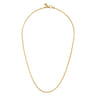 22 Inch 1.9mm 14K Yellow Gold Men's Hollow Wheat Chain Necklace