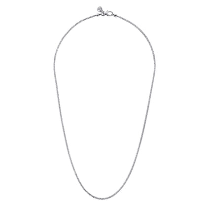 22 Inch 1.9mm 925 Sterling Silver Men's Solid Wheat Chain Necklace