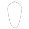 22 Inch 14K White Gold Hollow Men's Link Chain Necklace