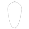 22 Inch 14K White Gold Hollow Men's Wheat Chain Necklace