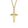 22 Inch 14K Yellow Gold Cross Pendant Necklace