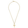 22 Inch 14K Yellow Gold Cross Pendant Necklace