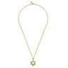 22 Inch 14K Yellow Gold Diamond Star of David Pendant Necklace - 0.4 ct