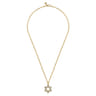 22 Inch 14K Yellow Gold Diamond Star of David Pendant Necklace - 0.75 ct