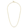 22 Inch 14K Yellow Gold Hollow Men's Link Chain Necklace