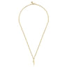 22 Inch 14K Yellow Gold Italian Horn Pendant Necklace