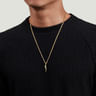 22 Inch 14K Yellow Gold Italian Horn Pendant Necklace
