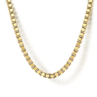 22 Inch 2.5mm 14K Yellow Gold Men's Solid Box Chain Necklace