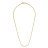 22 Inch 2.5mm 14K Yellow Gold Men's Solid Box Chain Necklace