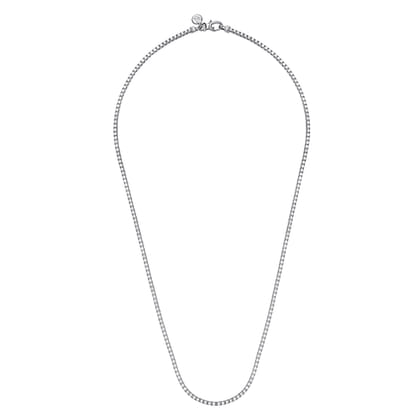 22 Inch 2.5mm 925 Sterling Silver Men's Solid Box Chain Necklace