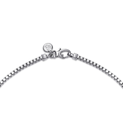 22 Inch 2.5mm 925 Sterling Silver Men's Solid Box Chain Necklace