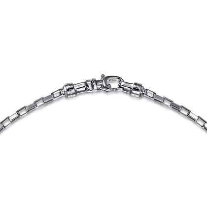 22 Inch 2.5mm 925 Sterling Silver Men's Solid Box Chain Necklace