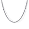 22 Inch 2.5mm 925 Sterling Silver Men's Solid Round Box Chain Necklace