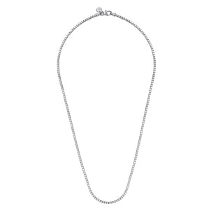 22 Inch 2.5mm 925 Sterling Silver Solid Men's Box Chain Necklace