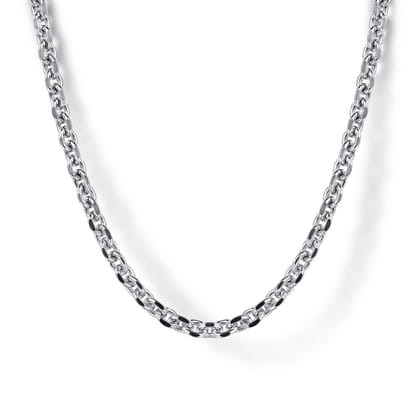 22 Inch 2.85mm 925 Sterling Silver Men's Solid Link Chain Necklace