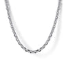 22 Inch 2.85mm 925 Sterling Silver Solid Men's Link Chain Necklace