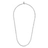 22 Inch 3.2mm 14K White Gold Men's Hollow Link Chain Necklace