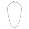 22 Inch 3.2mm 925 Sterling Silver Men's Solid Wheat Chain Necklace