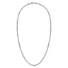 22 Inch 3.5mm 925 Sterling Silver Men's Solid Round Box Chain Necklace