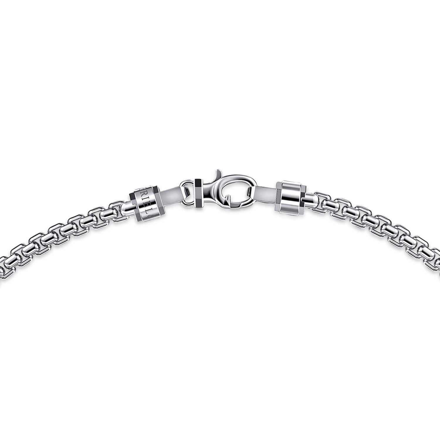 22 Inch 3.5mm 925 Sterling Silver Men's Solid Round Box Chain Necklace - Shot 3