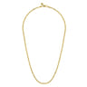 22 Inch 3.6mm 14K Yellow Gold Men's Hollow Link Chain Necklace
