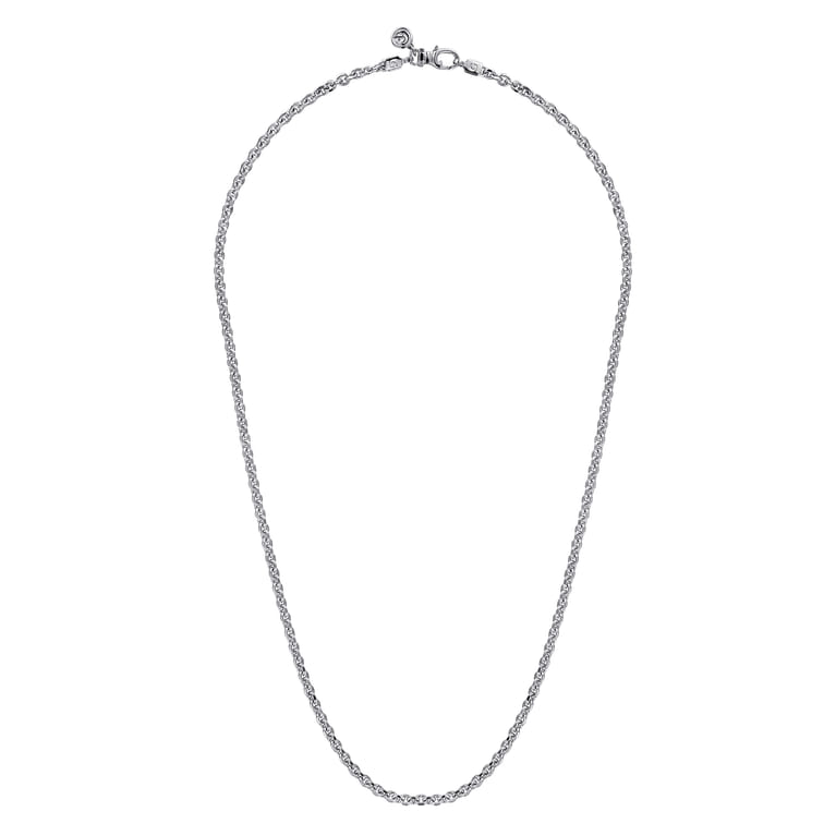 22 Inch 3.6mm 925 Sterling Silver Men's Solid Link Chain Necklace - Shot 2