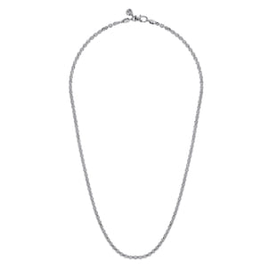 22 Inch 3.6mm 925 Sterling Silver Solid Men's Link Chain Necklace 