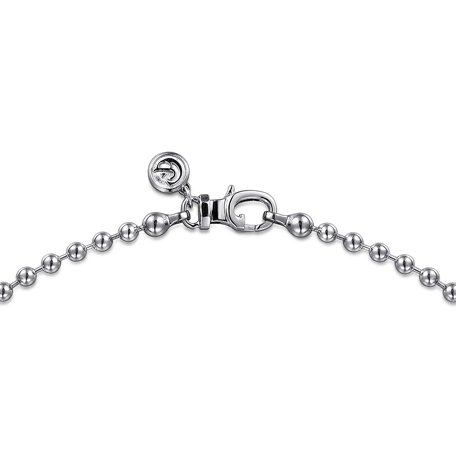 22 Inch 3mm 14K White Gold Men's Hollow Ball Chain Necklace - Shot 3