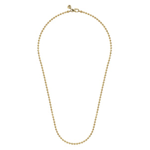 22 Inch 3mm 14K Yellow Gold Hollow Ball Chain Necklace