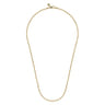 22 Inch 3mm 14K Yellow Gold Men's Hollow Ball Chain Necklace