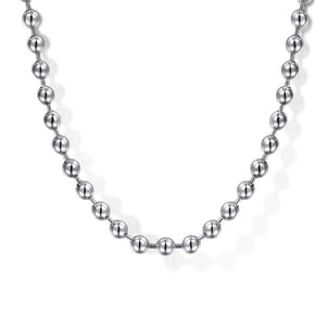 22 Inch 3mm 925 Sterling Silver Hollow Ball Chain Necklace