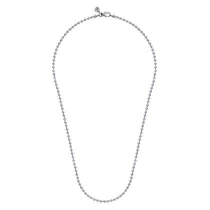 22 Inch 3mm 925 Sterling Silver Men's Hollow Ball Chain Necklace