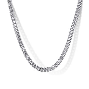 22 Inch 3mm 925 Sterling Silver Men's Hollow Cuban Link Chain Necklace