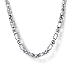 22 Inch 3mm 925 Sterling Silver Men's Solid Figaro Link Chain Necklace