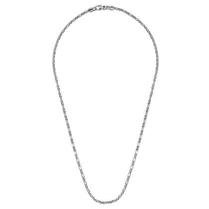 22 Inch 3mm 925 Sterling Silver Men's Solid Figaro Link Chain Necklace