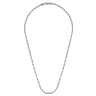 22 Inch 3mm 925 Sterling Silver Men's Solid Figaro Link Chain Necklace
