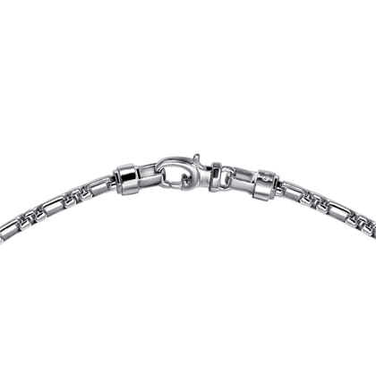 22 Inch 3mm 925 Sterling Silver Men's Solid Figaro Link Chain Necklace