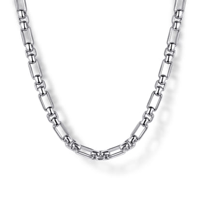 22 Inch 3mm 925 Sterling Silver Men's Solid Figaro Link Chain Necklace