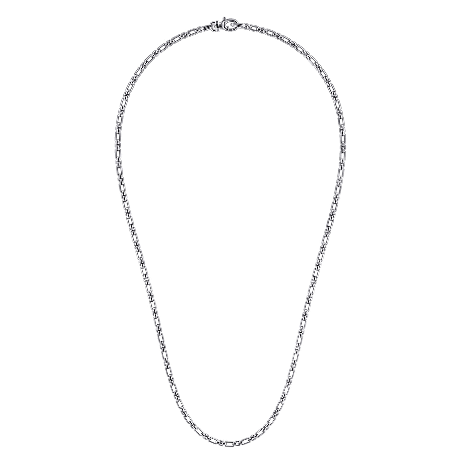 22 Inch 3mm 925 Sterling Silver Men's Solid Figaro Link Chain Necklace - Shot 2