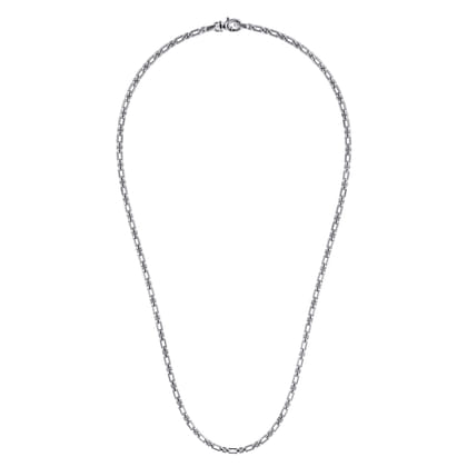 22 Inch 3mm 925 Sterling Silver Men's Solid Figaro Link Chain Necklace