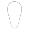 22 Inch 3mm 925 Sterling Silver Men's Solid Figaro Link Chain Necklace