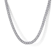 22 Inch 3mm 925 Sterling Silver Men's Solid Link Chain Necklace