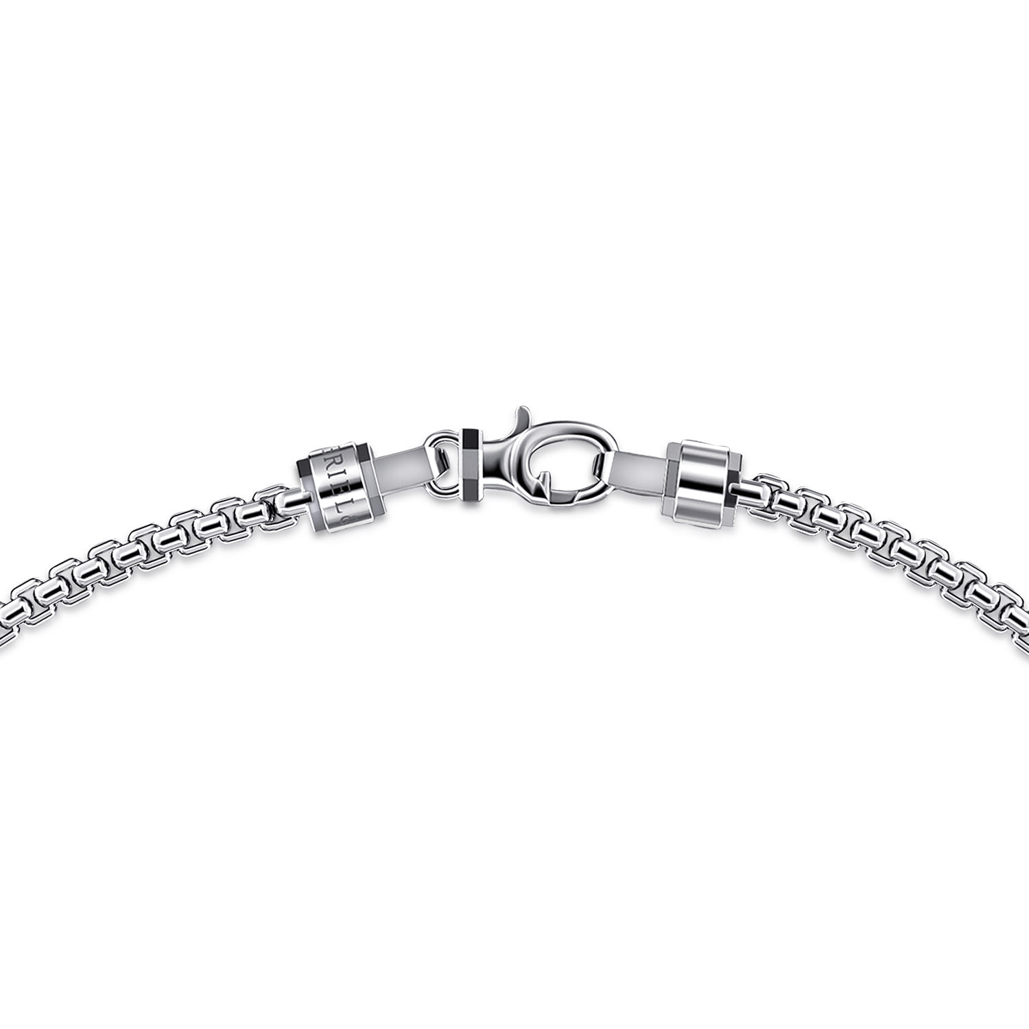22 Inch 3mm 925 Sterling Silver Men's Solid Round Box Chain Necklace - Shot 3