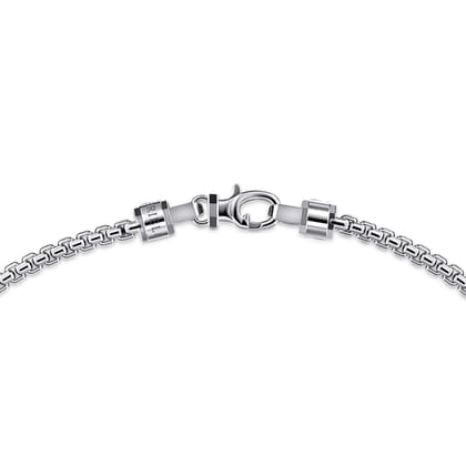 22 Inch 3mm 925 Sterling Silver Men's Solid Round Box Chain Necklace